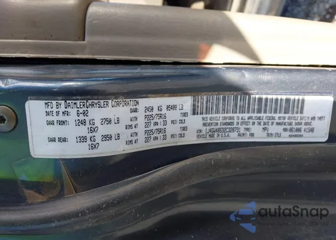 2002 Jeep Grand Cherokee Laredo из США, поврежденный, VIN 1J4GW48S32C328731